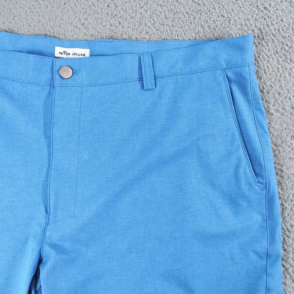 Peter Millar Shorts Mens 40 Blue Crown Sport Performance Wicking Golf Chino EUC - Picture 8 of 16